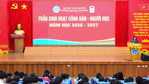 Trường Đại học Sư phạm - Đại học Thái Nguyên khai mạc Tuần sinh hoạt công dân - người học năm học 2026 – 2027